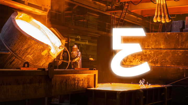 picture of big melting pot in foundry next to Everllence Supersign