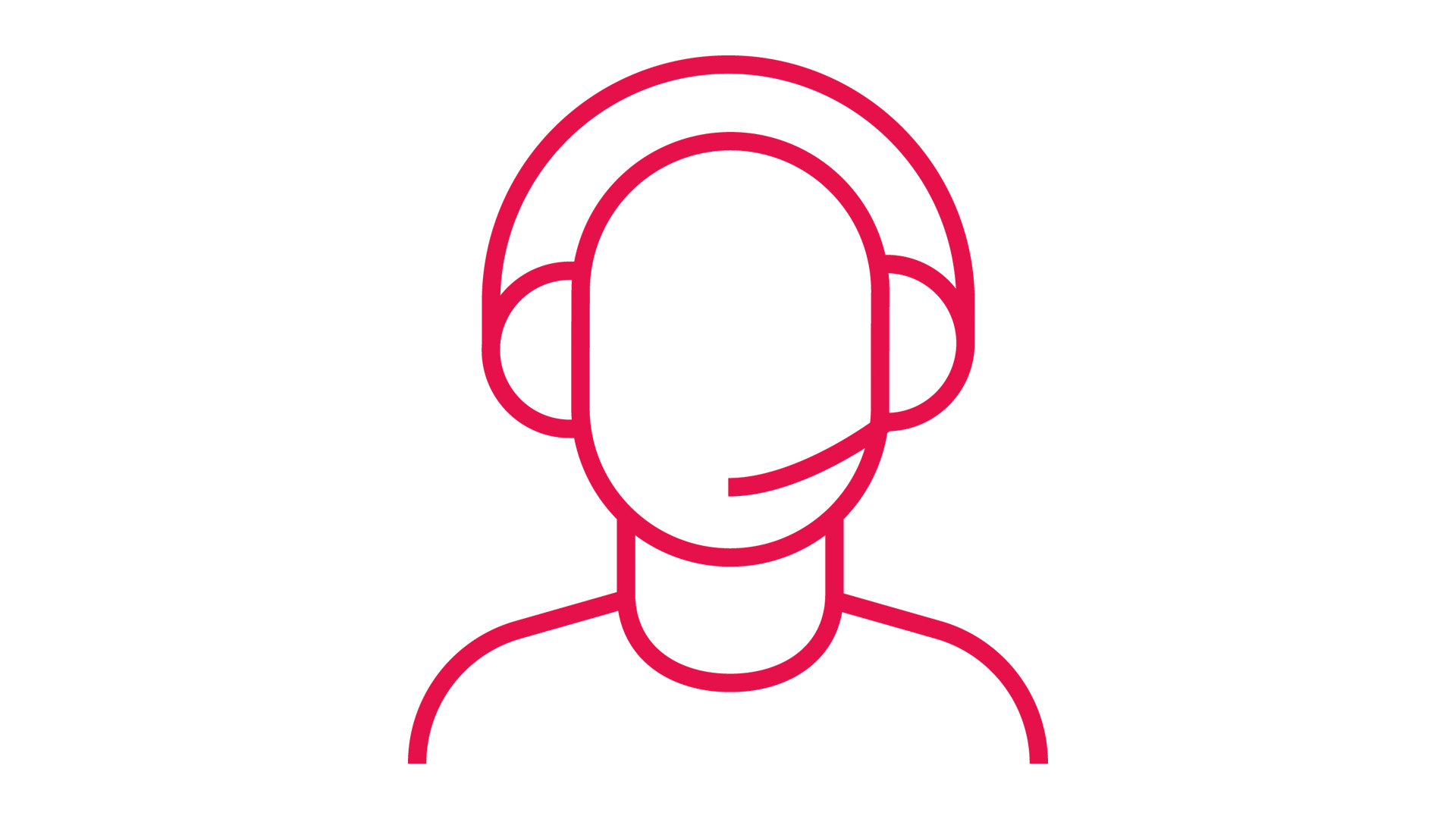 Icon person with headset