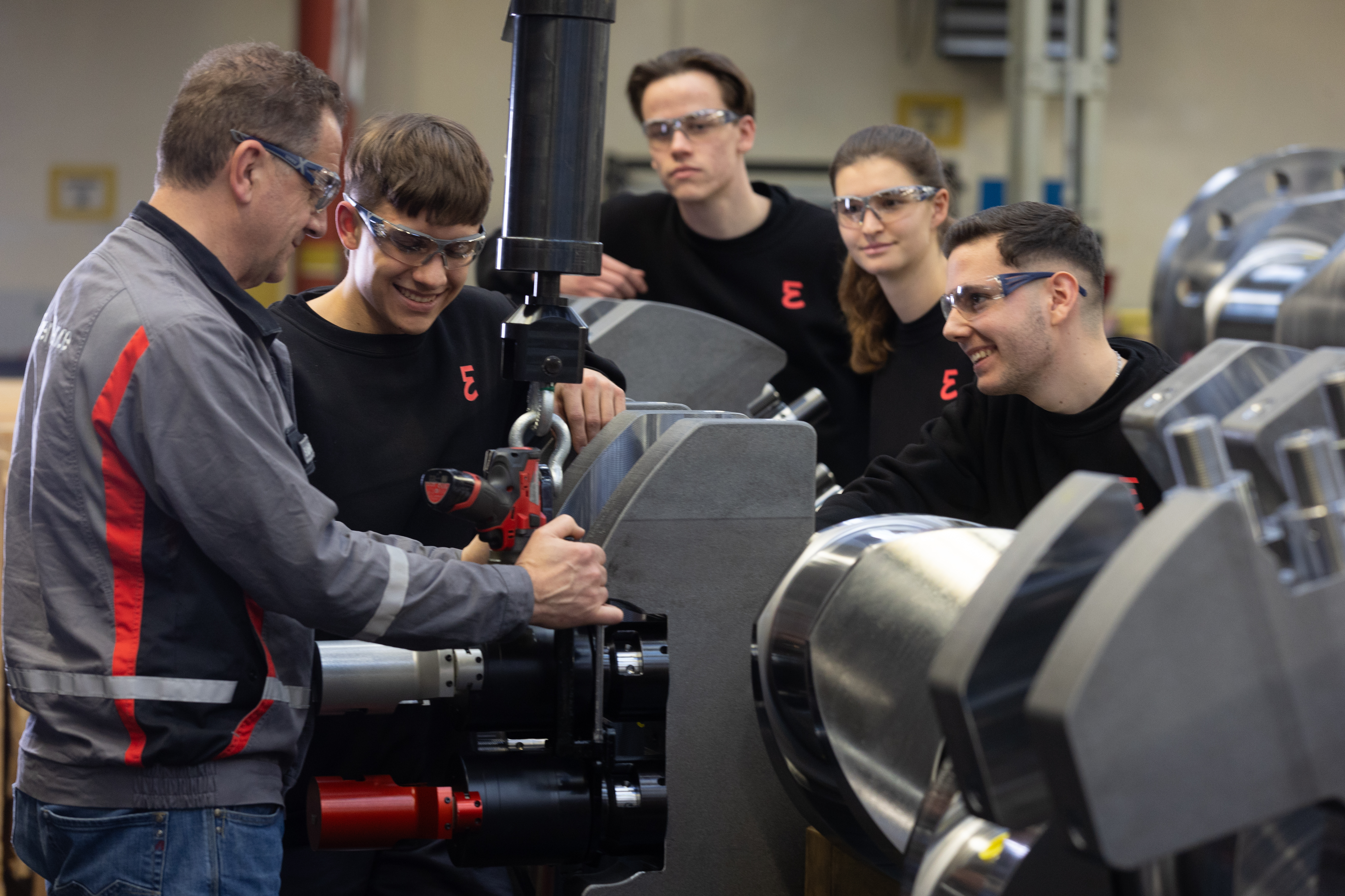Woman working in production areas