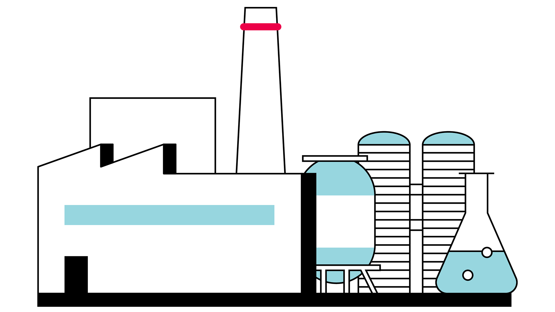 illustration of a factory