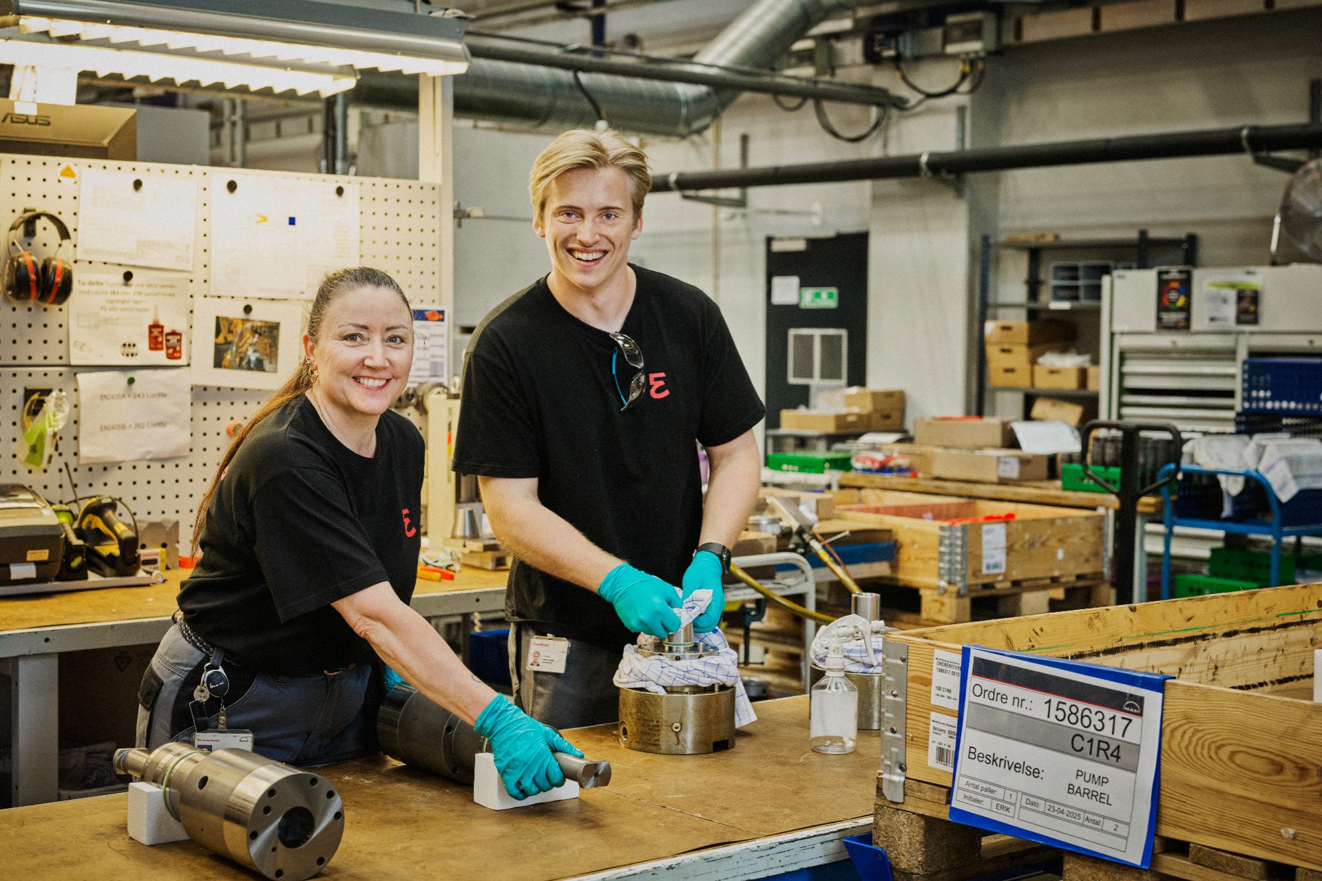 Apprentices in Denmark in working area