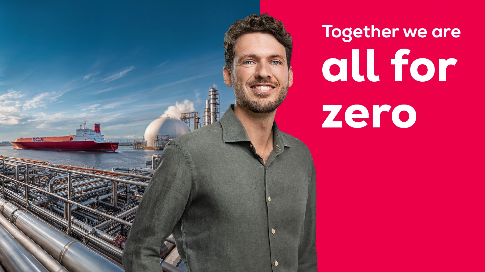 Man standing in front of a ship