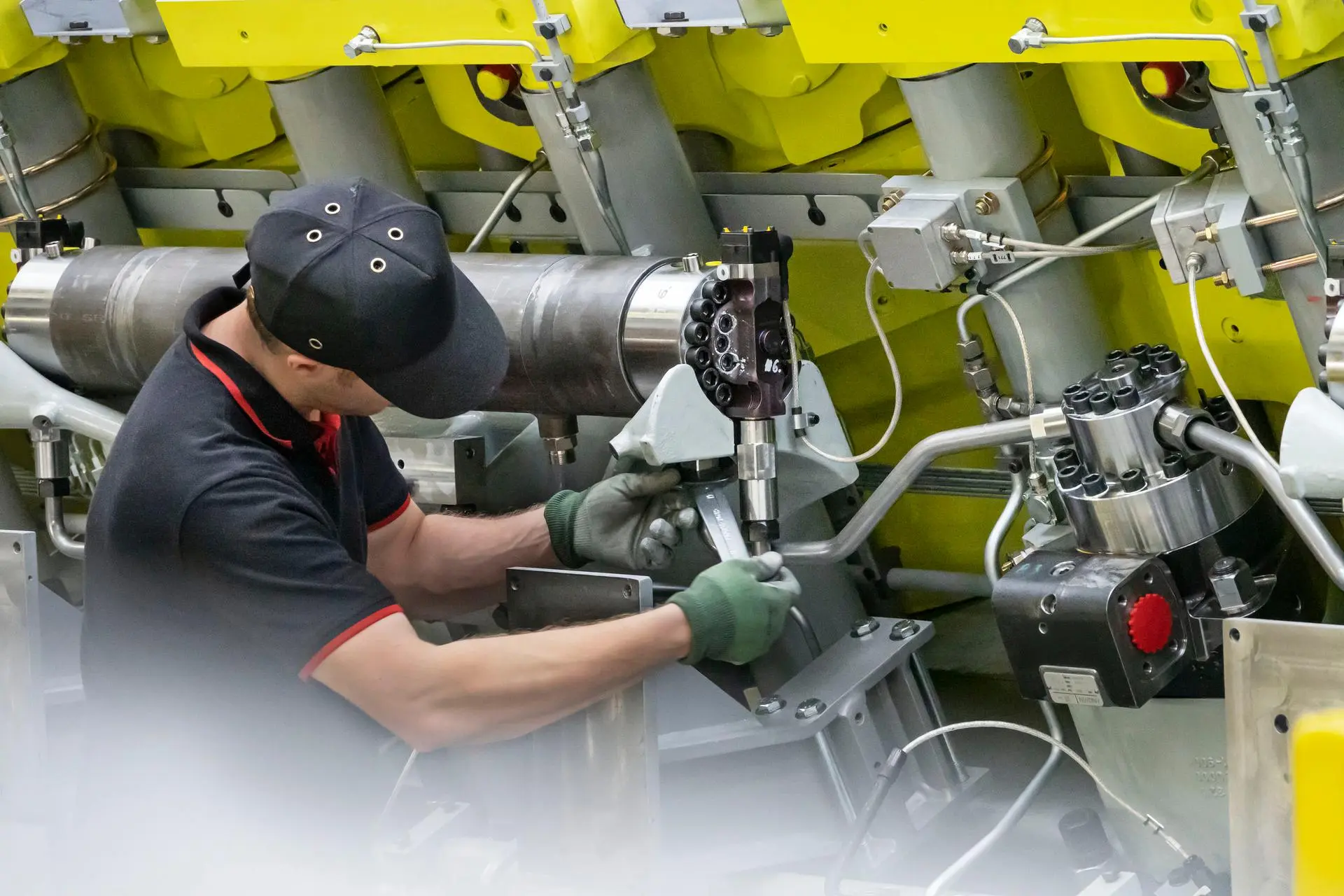 Man working at a production site