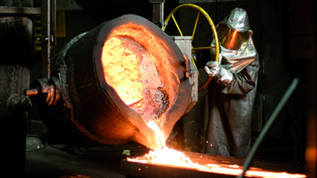 Person working in foundry