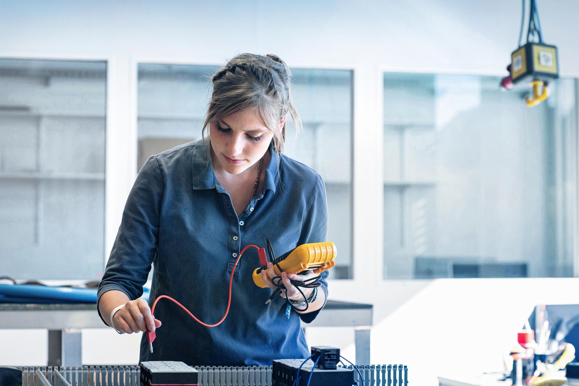 Woman working in a workshop