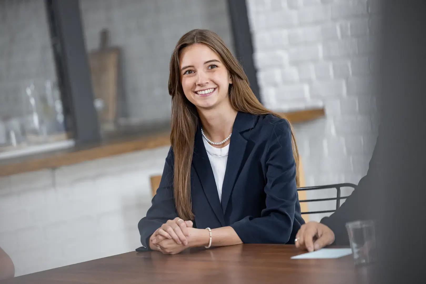 Smiling male trainee, graduate program
