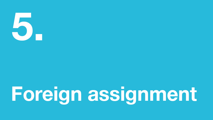 Tile foreign assignment blue