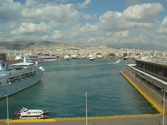 view on the harbor of Piraeus