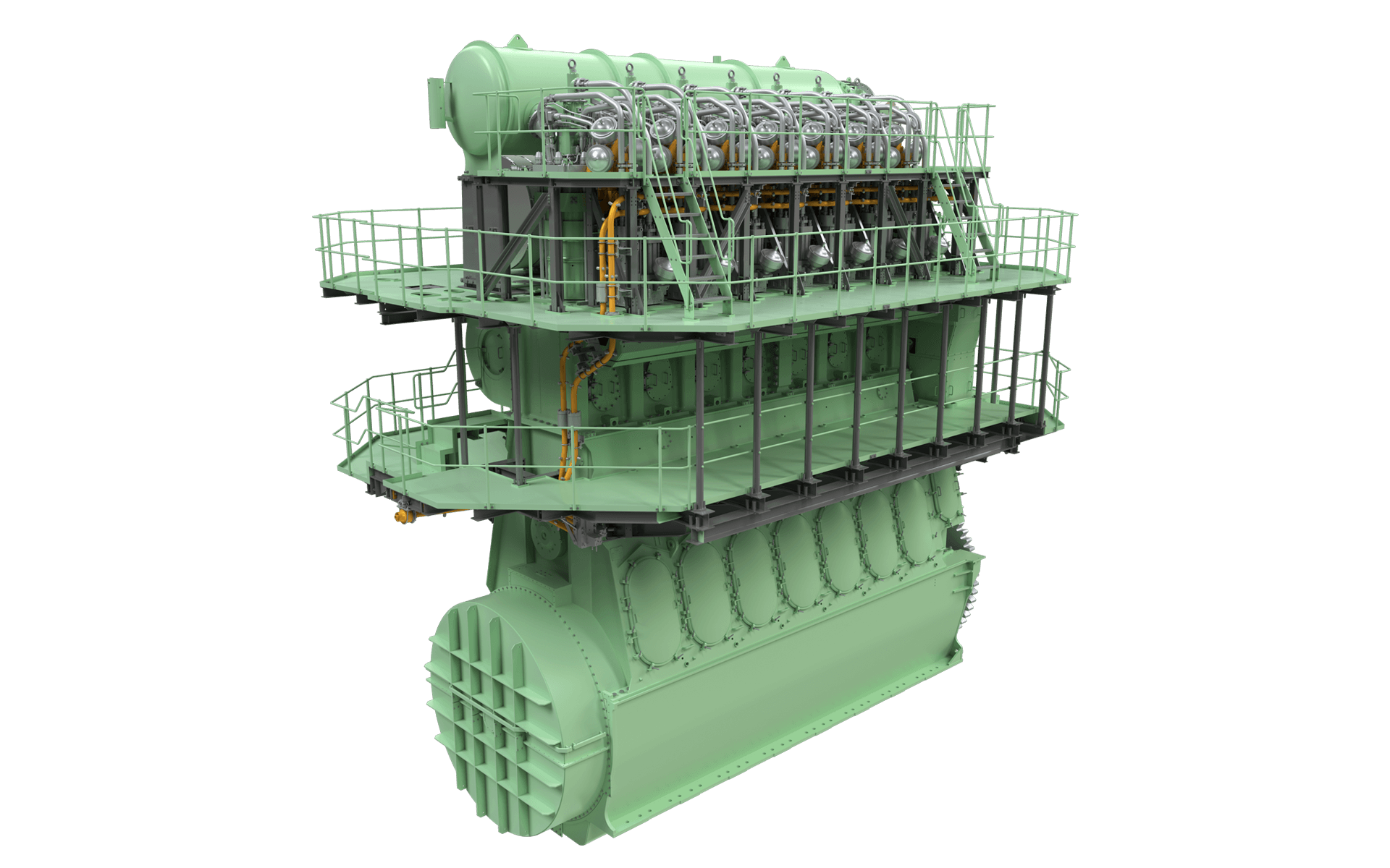 rendering of a two-stroke ammonia engine