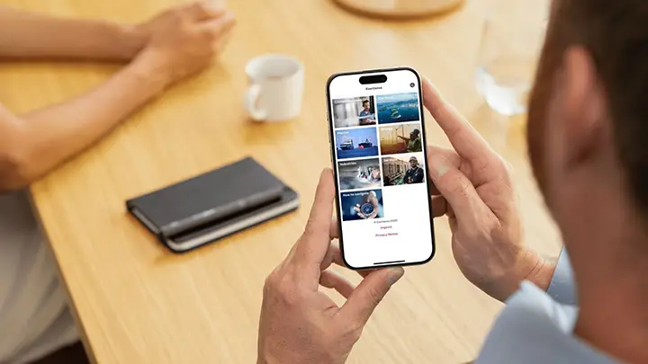 tablet with four images