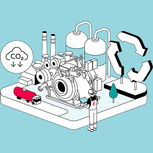 illustration of CCUS installation