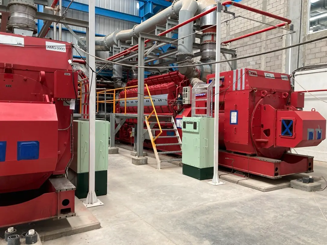 Engine room on CFE Guerrero Negro Power Plant in BCS