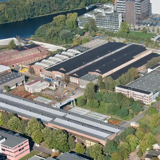 arial view of production facility in Berlin