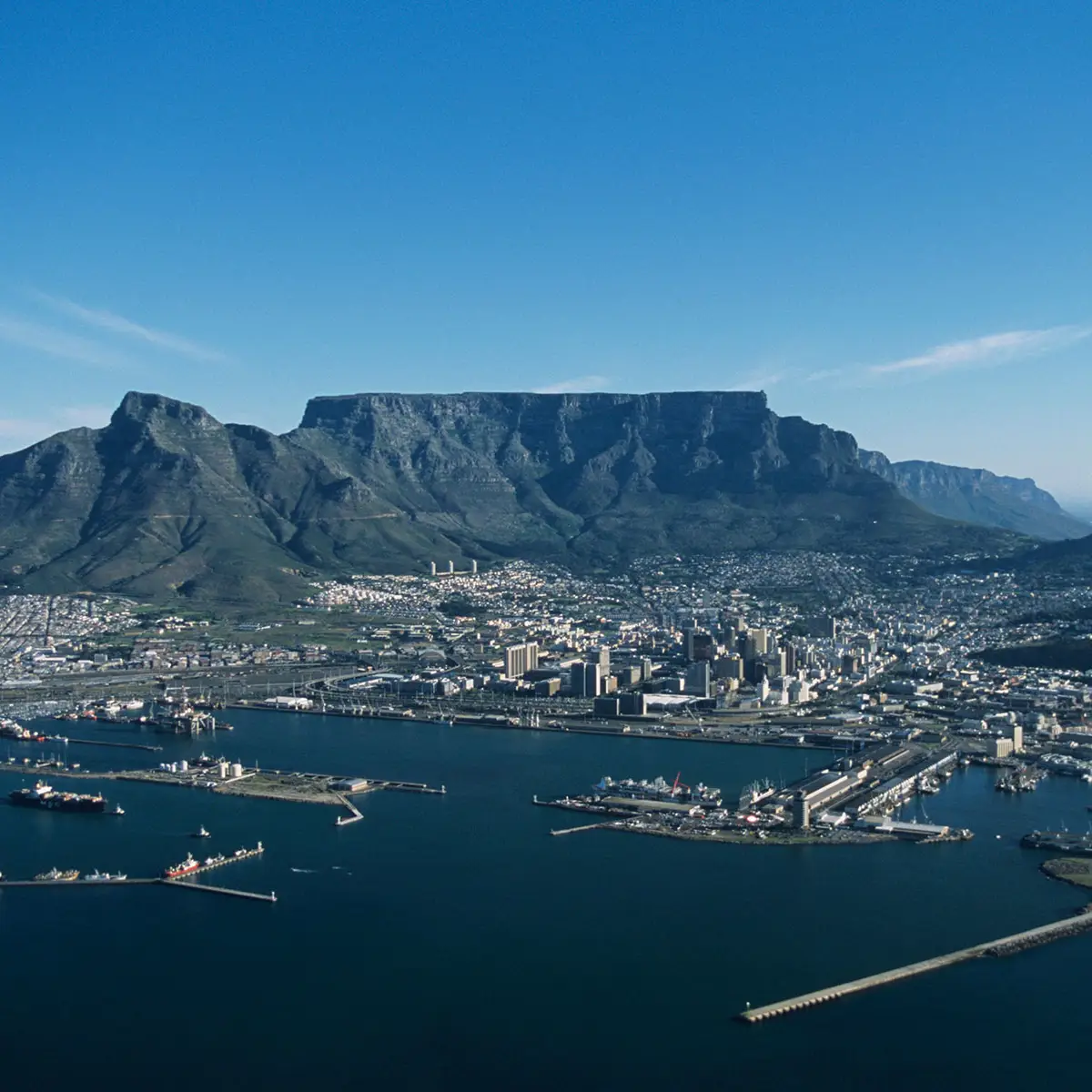 arial view of costline of Kapstadt