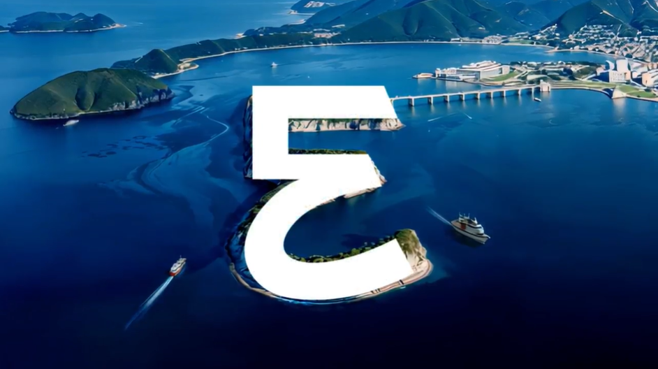 rendering of Everllence super sign on water