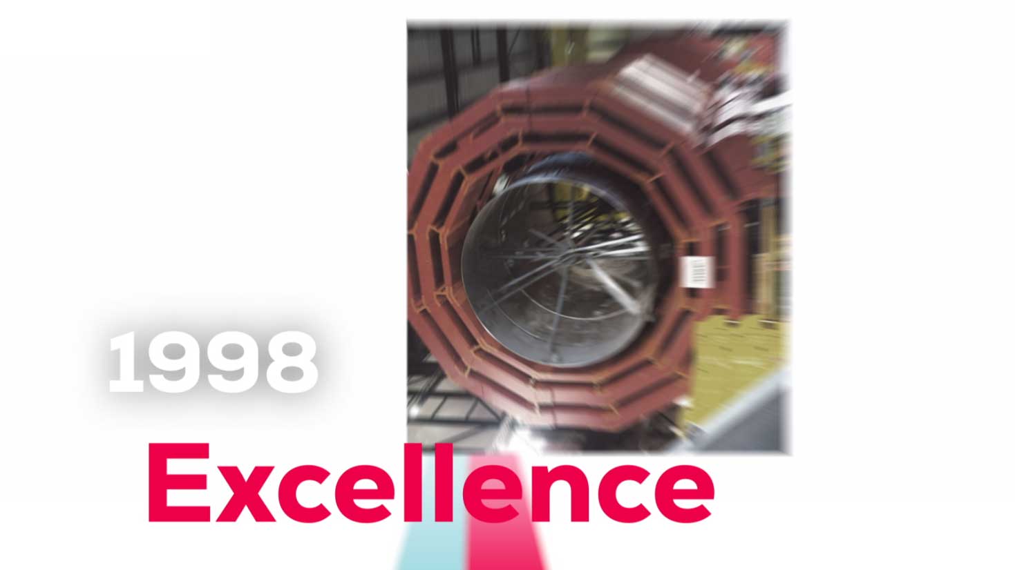 Graphic of turbine an excellence Lettering