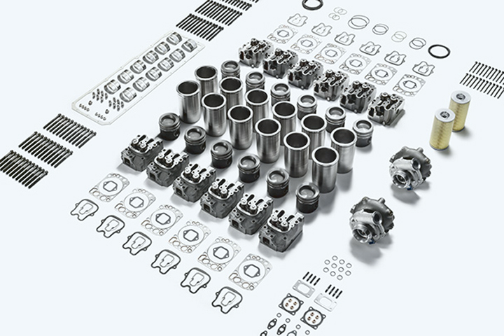arrangement of spare parts