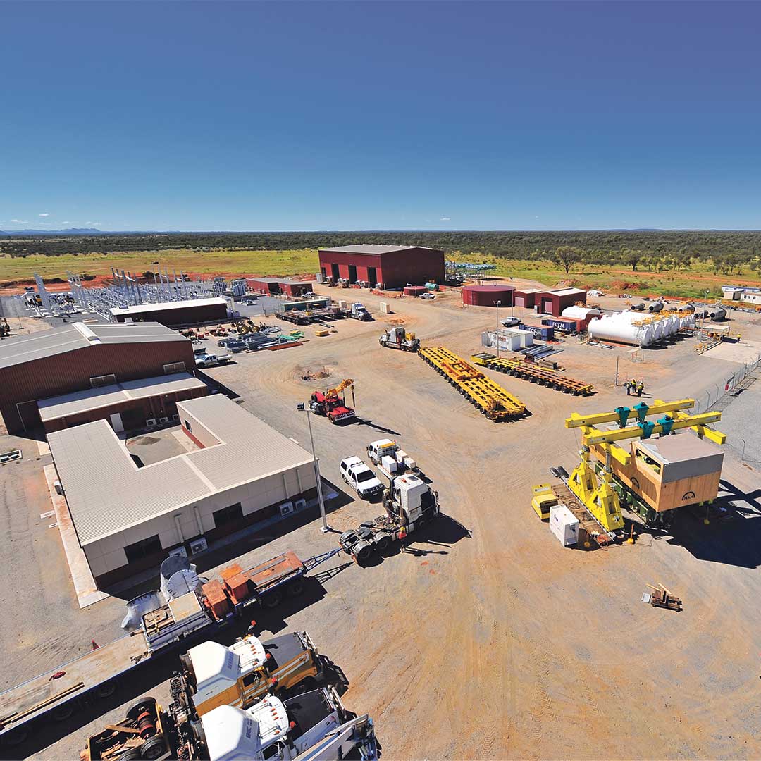 arial view of construction site in Owen Springs