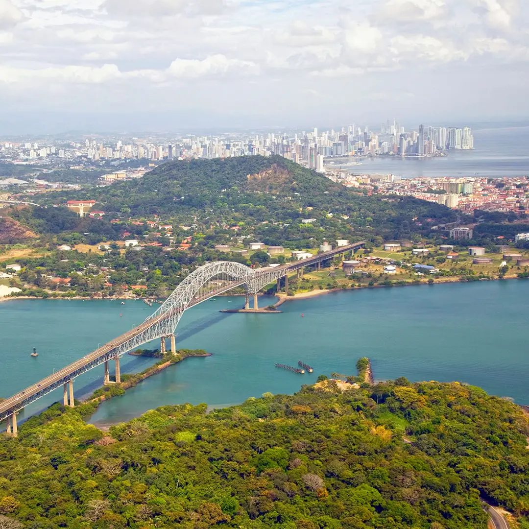 arial view on Panama City