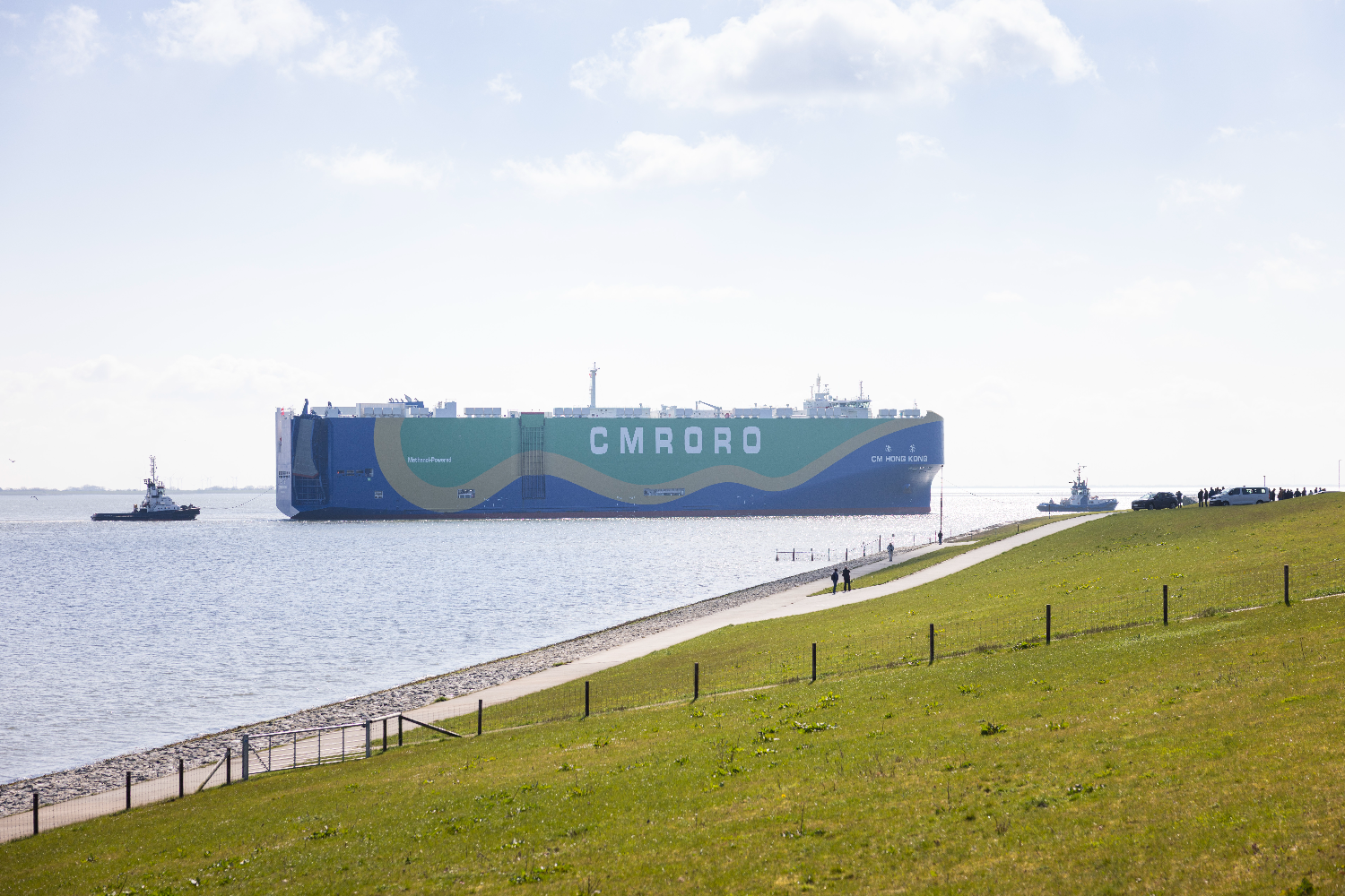 The car carrier CM Hong Kong is equipped with an ME-LGIM main engine and three L21/31DF-M GenSets that produce auxiliary power, can all run all running on methanol. © Sebastian Vollmert