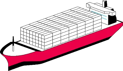 illustration of containership