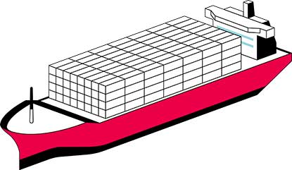 illustration of a container ship