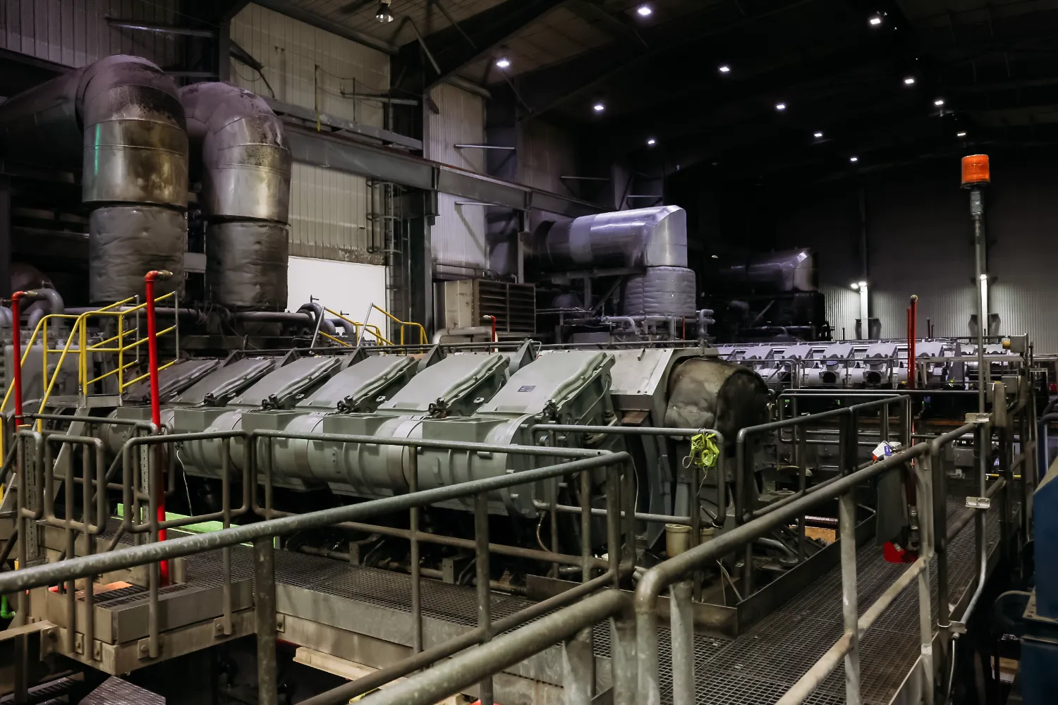 Interior of the CUC engine room with rows of Everllence engines undergoing Lifecycle Upgrades to modern 51/60 standards.