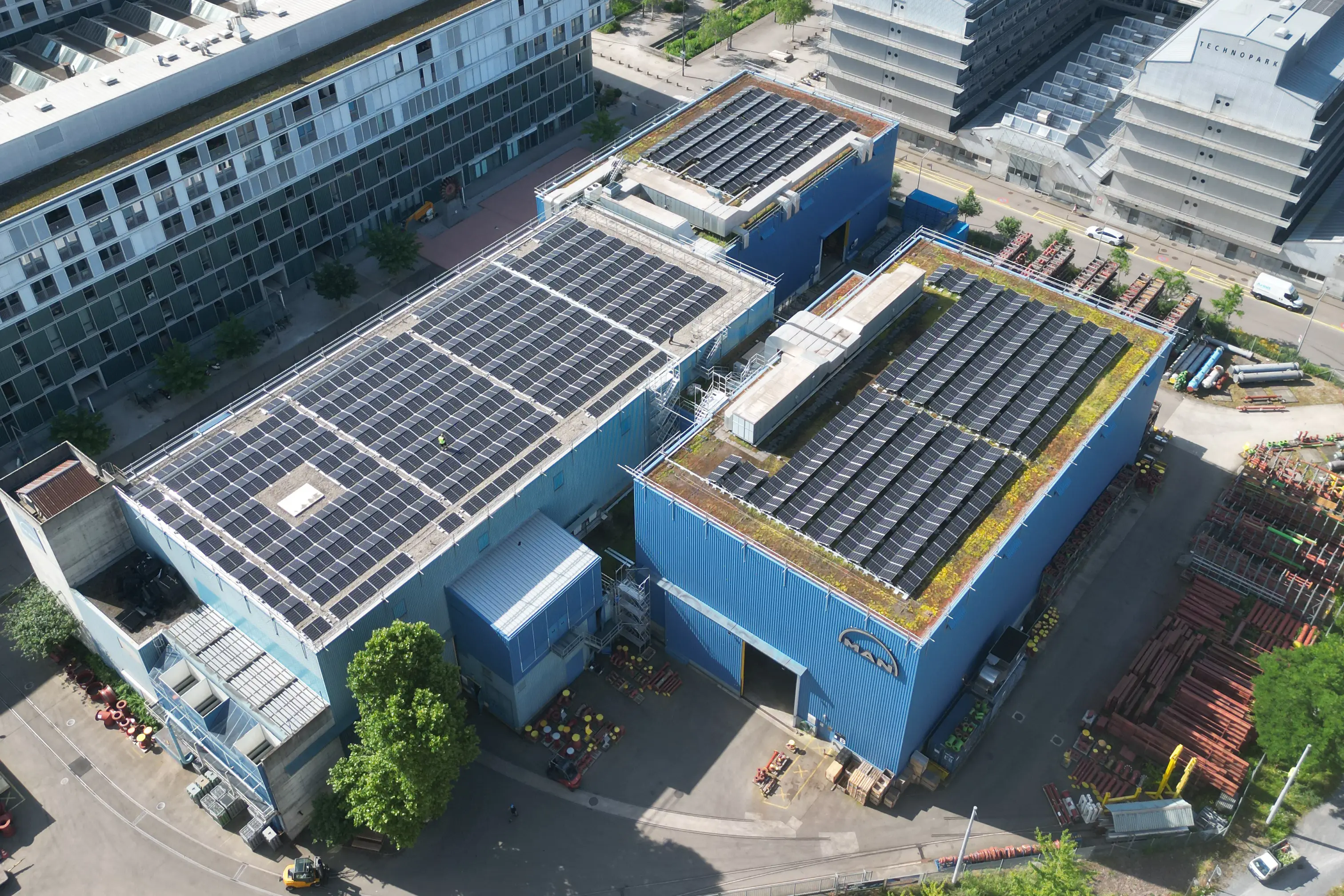 Solar installation in Zürich