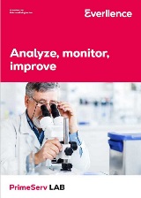 cover image showing a man looking through a microscope