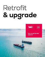 cover image showing an aerial shot of two container ships on open sea
