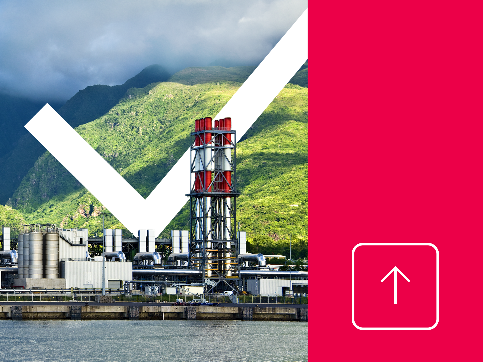 image collage with a power plant