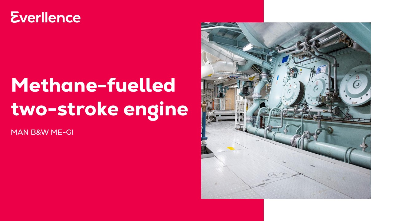 Methane fueled two storke engine
