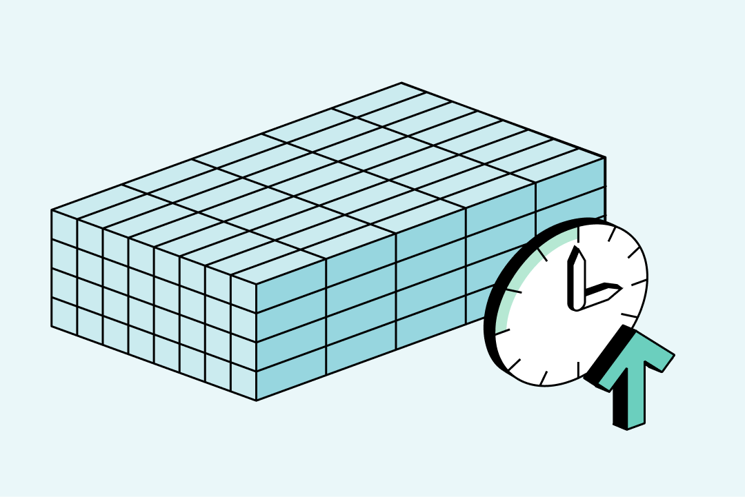 illustration of stock and storage always uptime