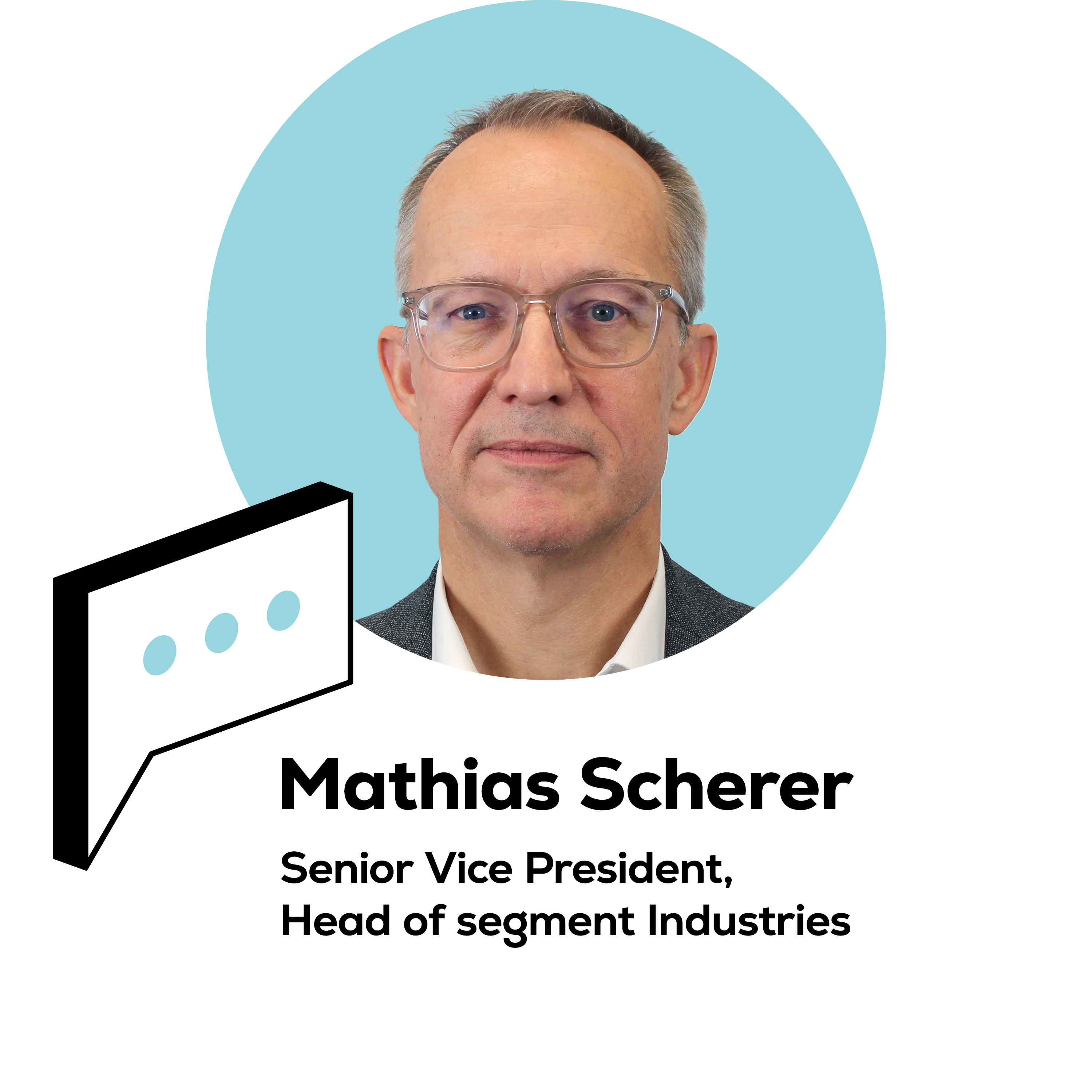 Portrait of Mathias Scherer in glasses and suit against a neutral background