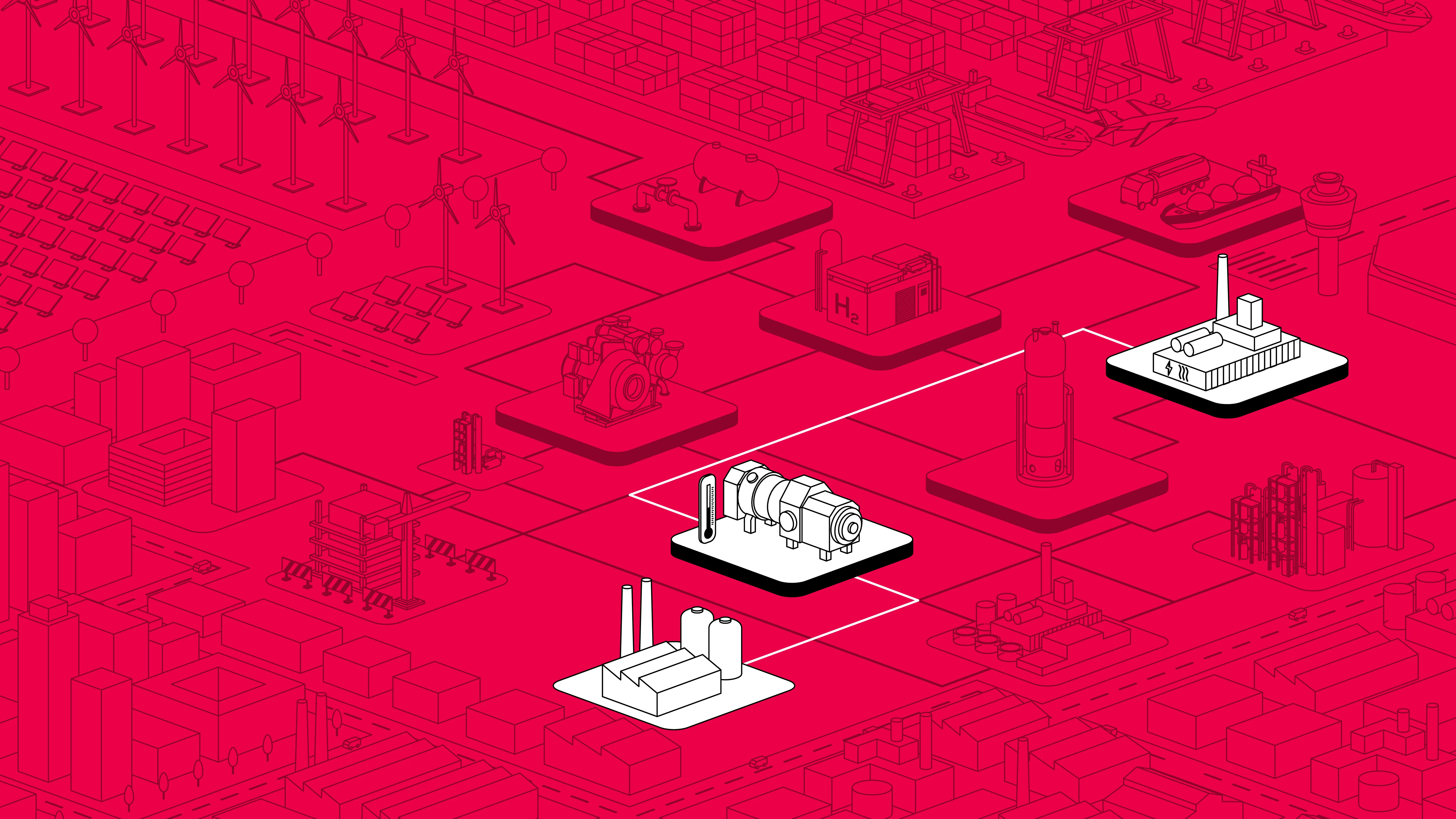 Industrial plant owner illustration focused on decarbonized heat supply solutions