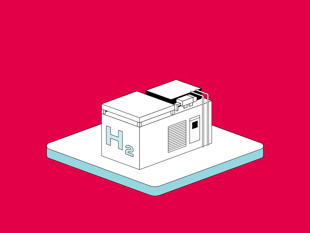 Illustration of an H2 Electrolyzer