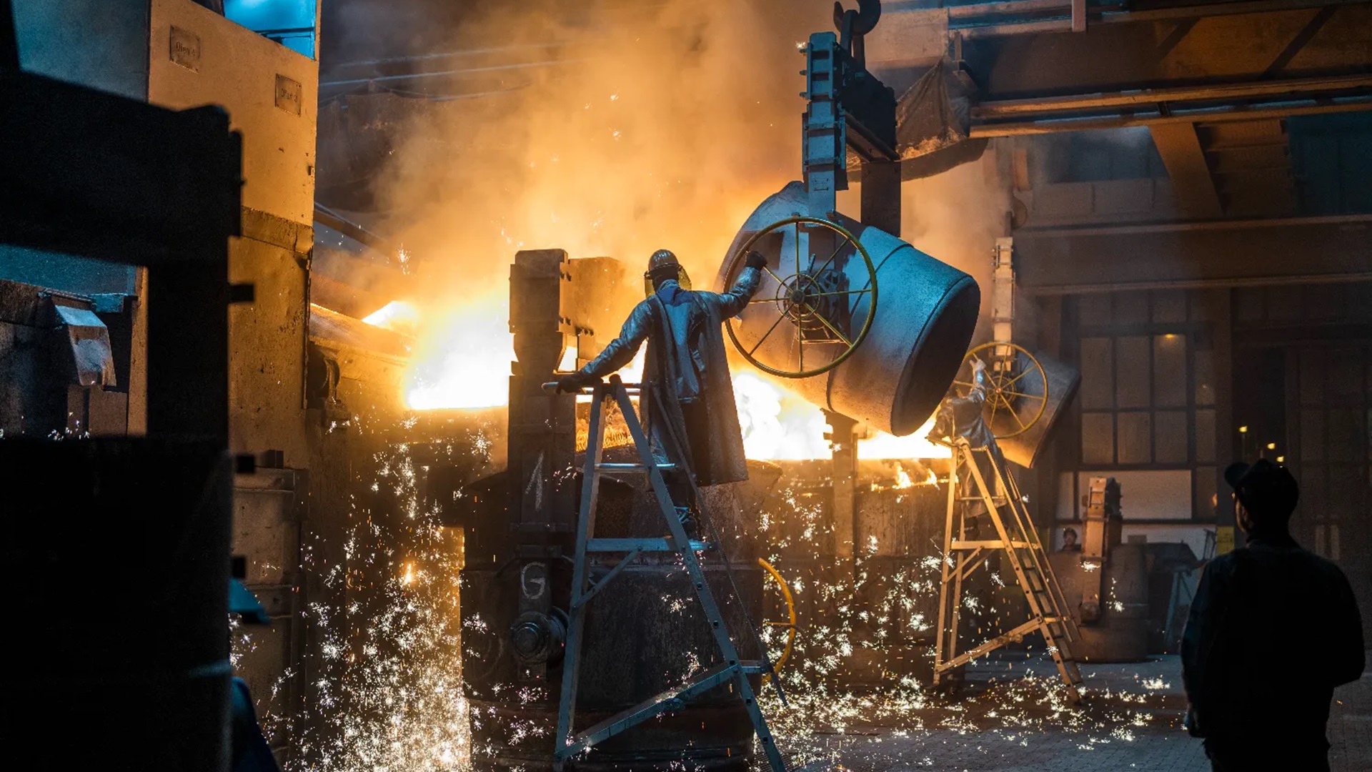 A male worker in the industrial sector