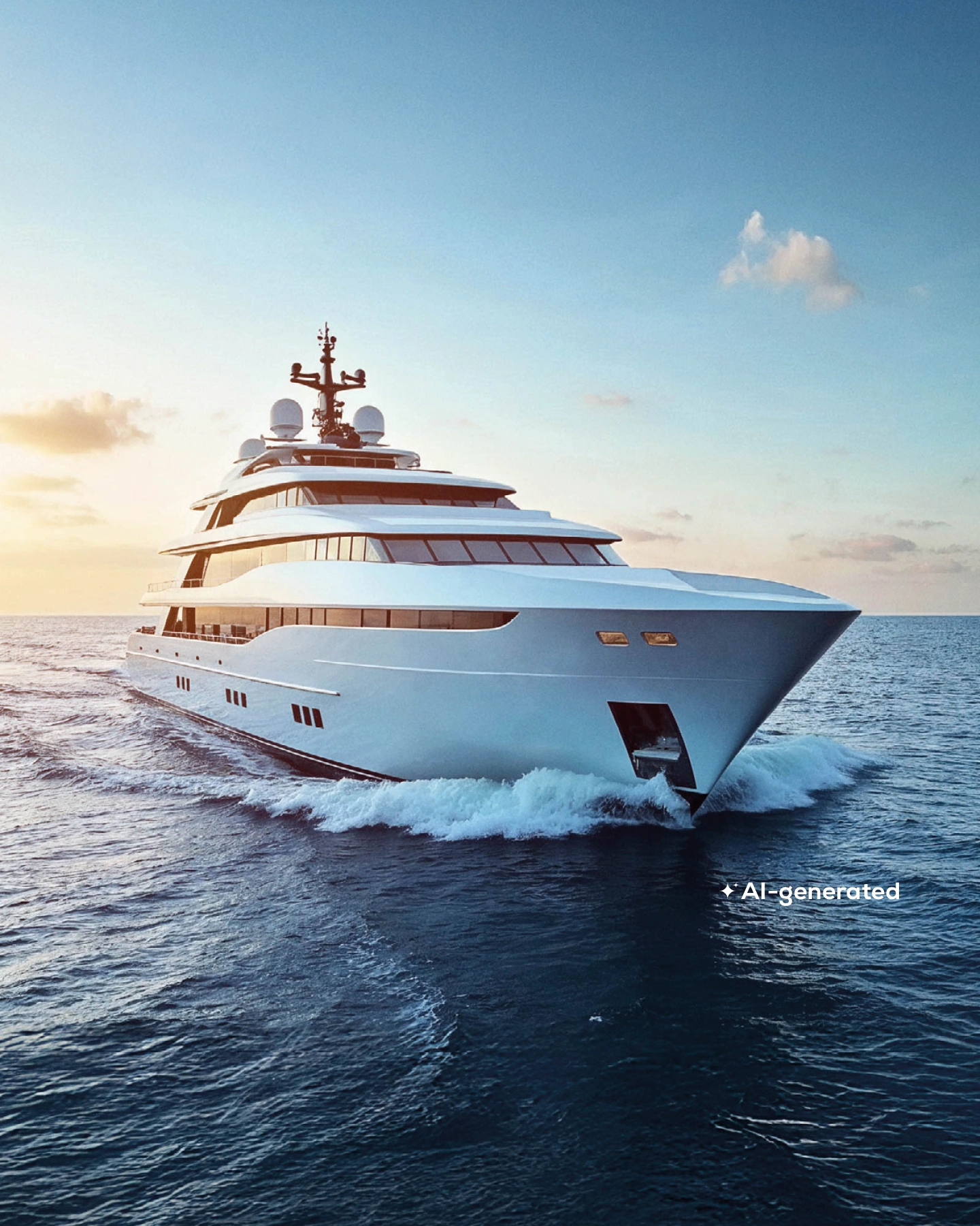 Yacht sailing on the ocean