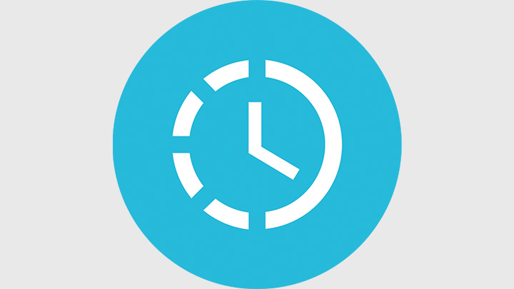 Icon with a clock