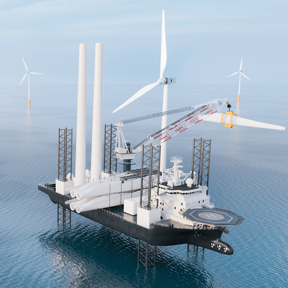 Wind turbine installation vessel
