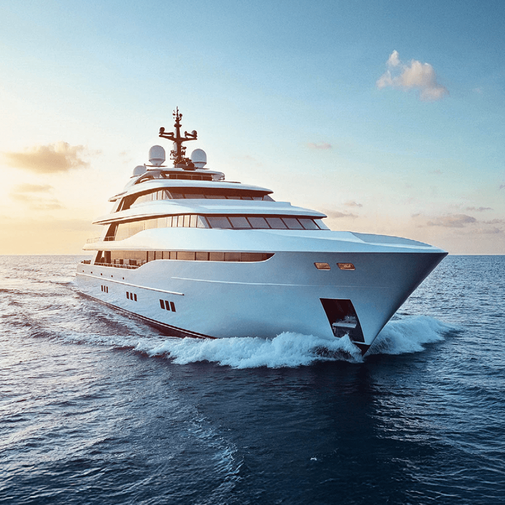 Yacht at sundown