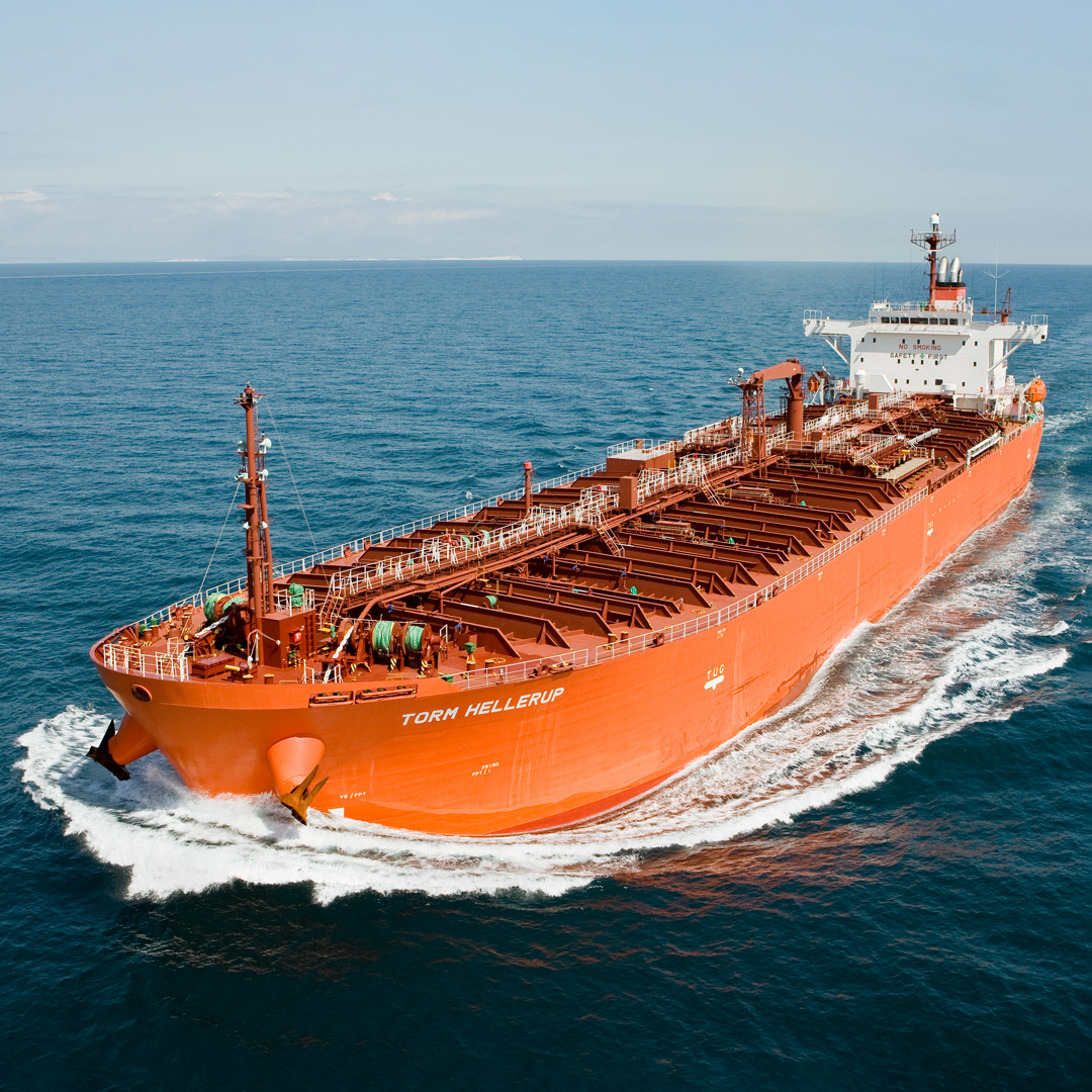 Tanker sailing on the ocean