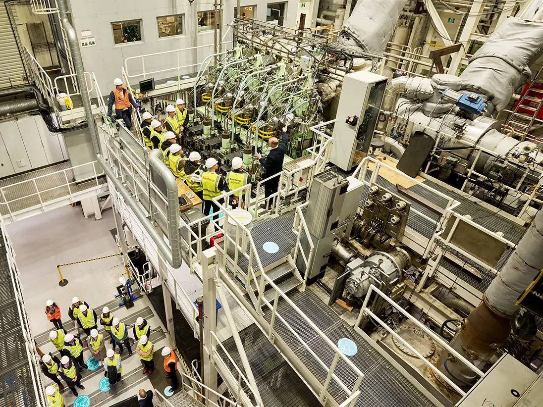 Conference participants visited the two-stroke ME-LGIA ammonia engine at the Everllence Research Centre Copenhagen (RCC)
