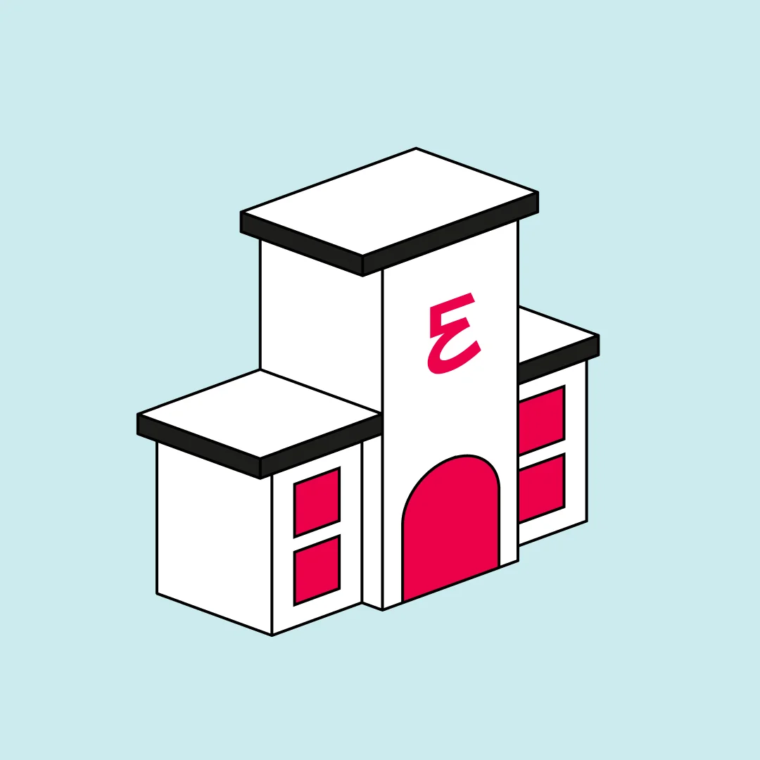 illustration of Academy building icon with Everllence logo