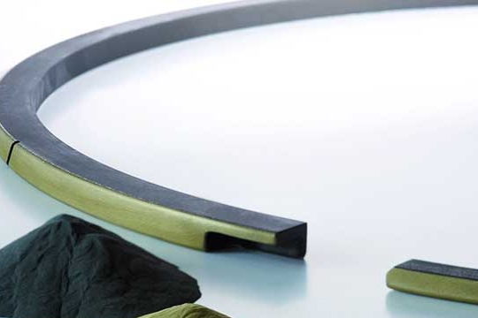 detail shot of a cermet-coated piston ring