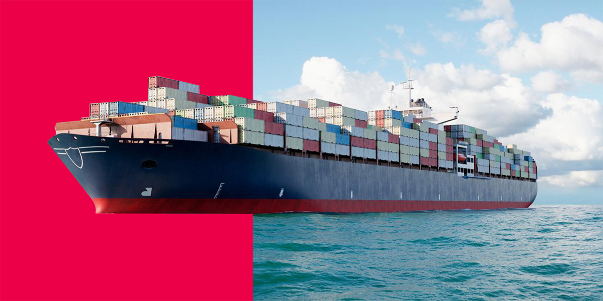 container ship graphic