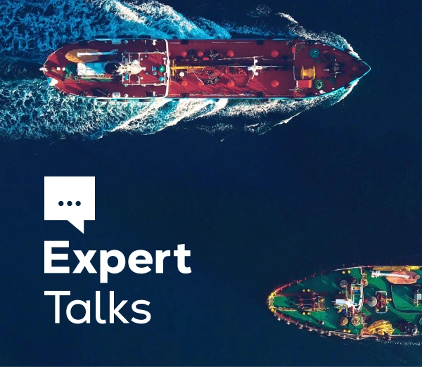 two ships sailing with experttalk logo put on top
