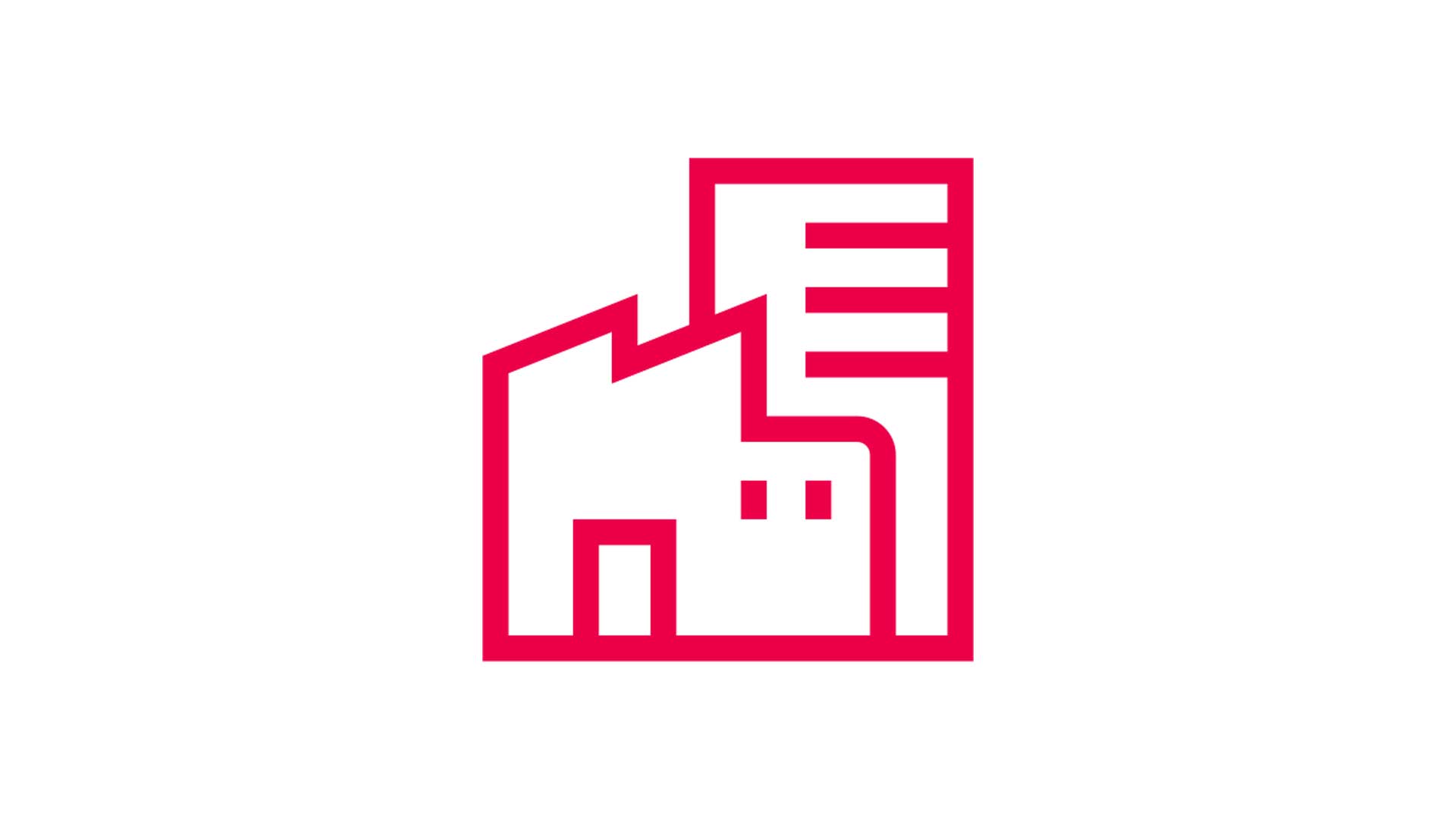 Industry standard icon red