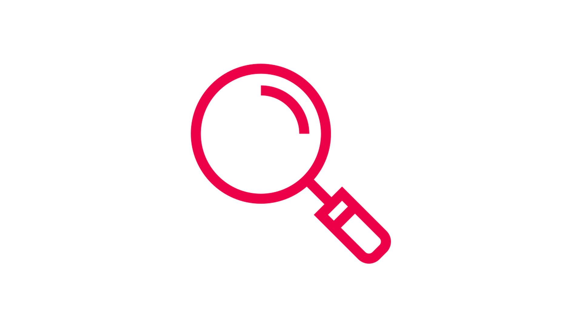Magnifying glass icon red