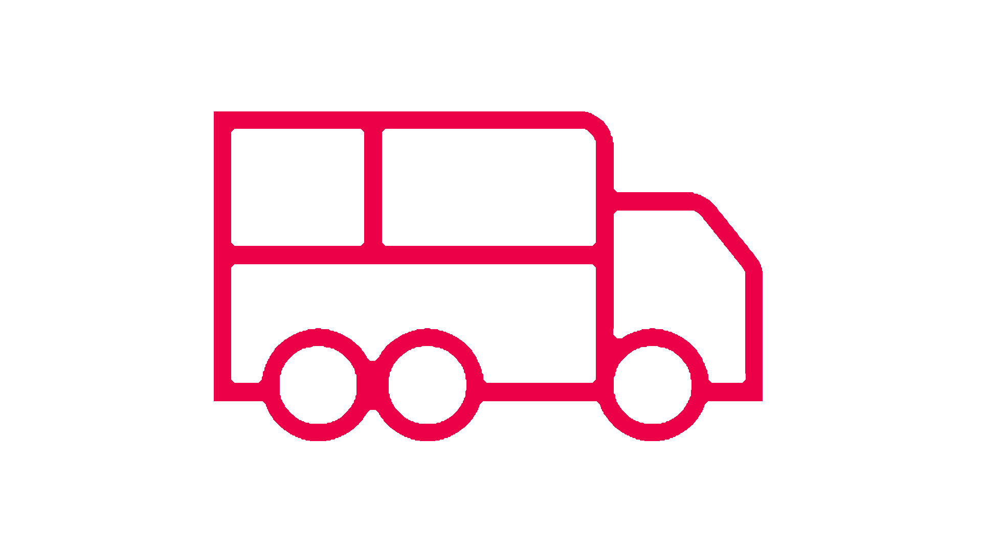 Truck standard red icon